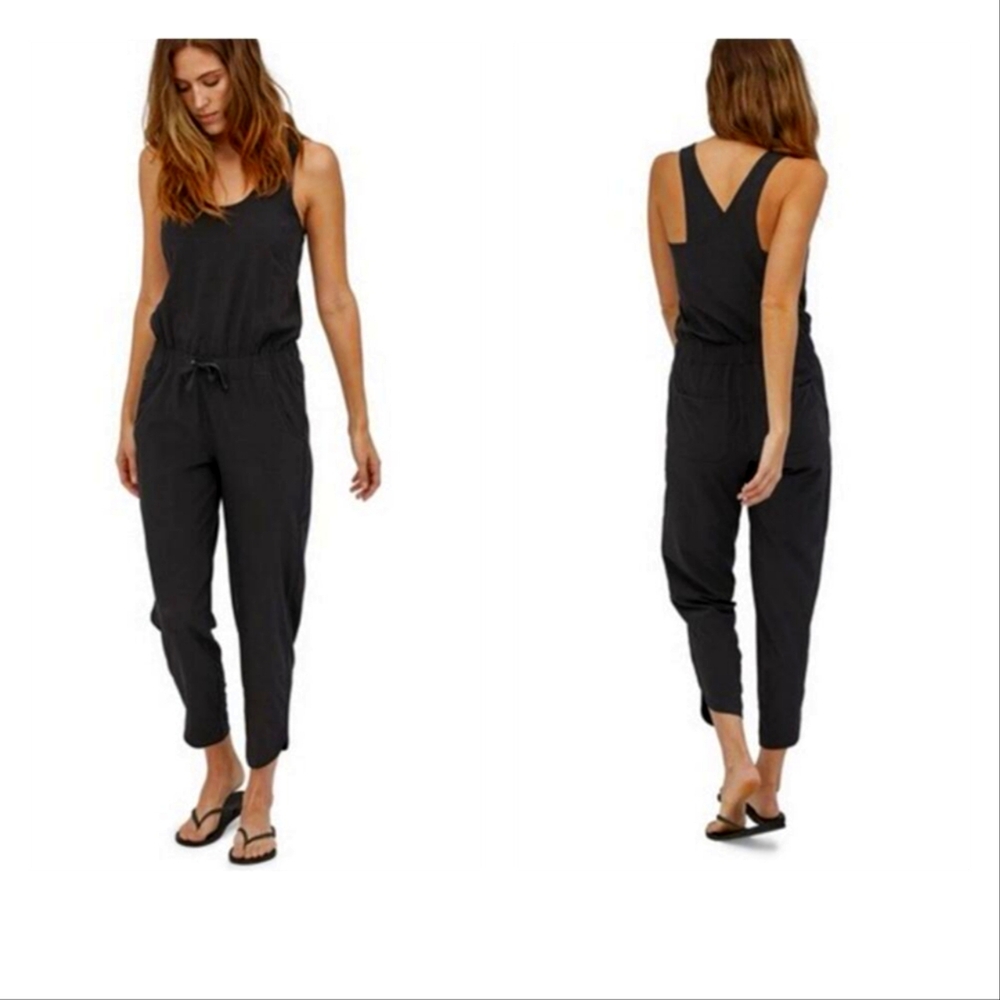 Patagonia Sleeveless Jumpsuit- Black- Women Sz XS